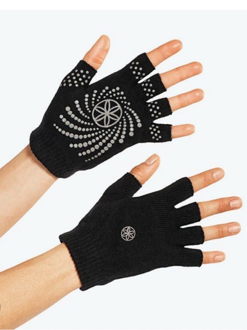Gaiam Grippy Yoga Gloves One Size Black